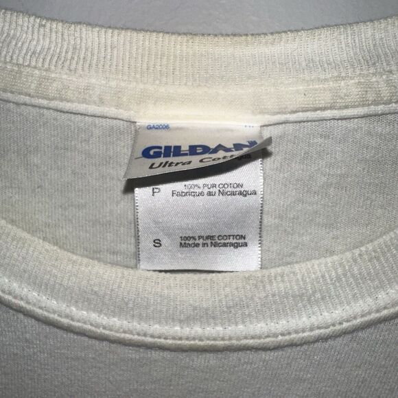 Gildan Thundering Hooves Horses T-Shirt Adult Small White Blue John Van Straalen - Picture 4 of 4